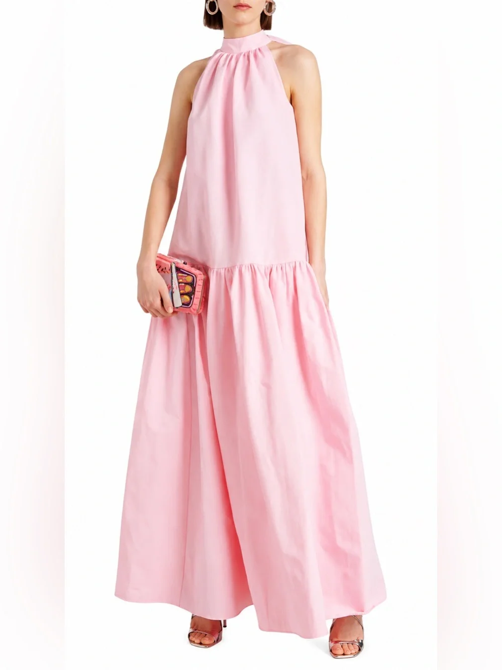 cyndie halter midi dress Cyndi Open Back Halterneck Maxi Dress Blue– Selfie Leslie main image 0